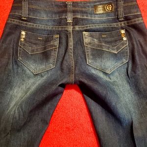 Dark denim jeans